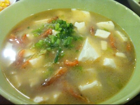 海老と豆腐のお手軽スープ